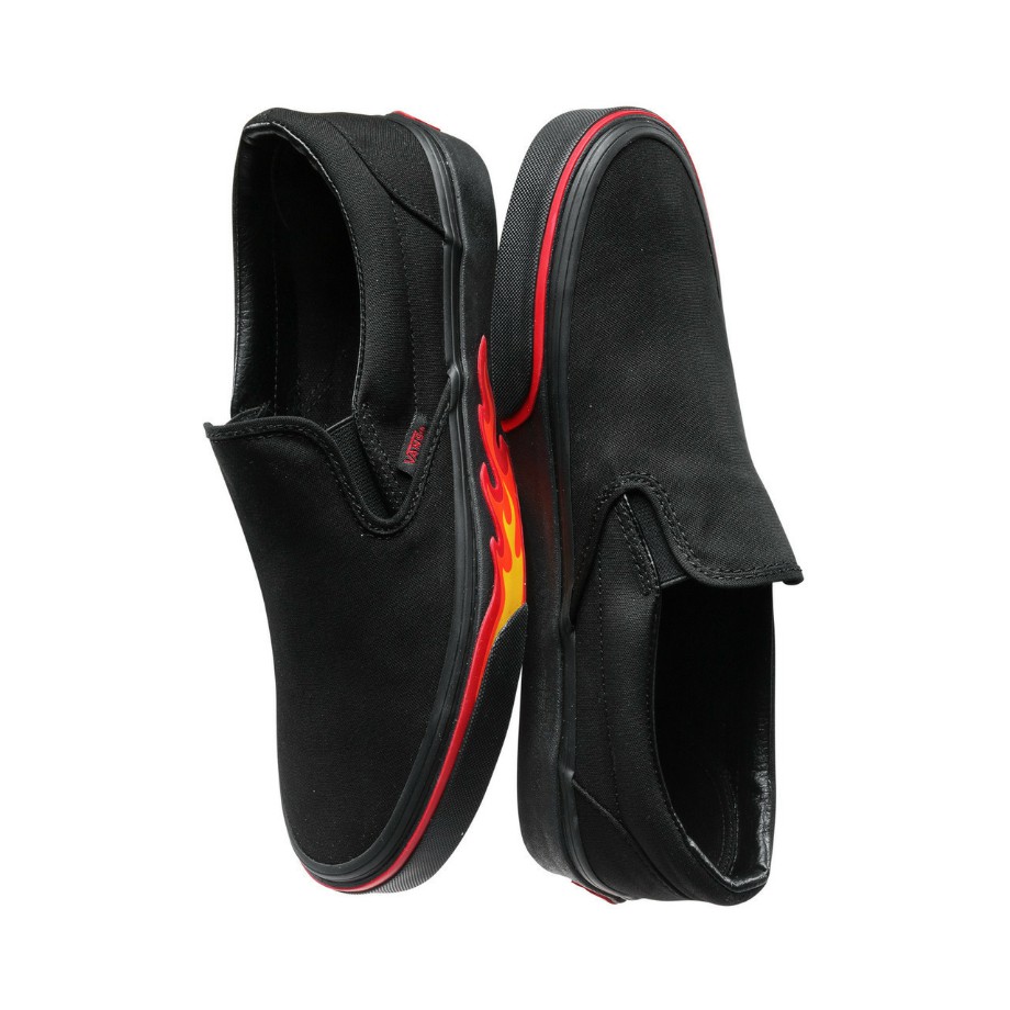 VANS Việt Nam - VANS FLAME WALL SLIP-ON BLACK/BLACK VN0A38F7Q8Q