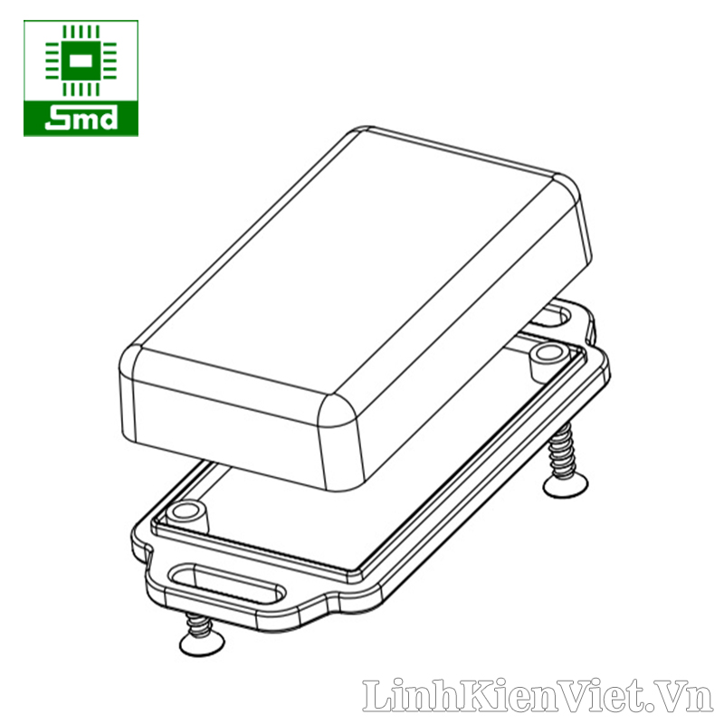 Hộp nhựa 61x36x20mm BMW50030 màu đenc