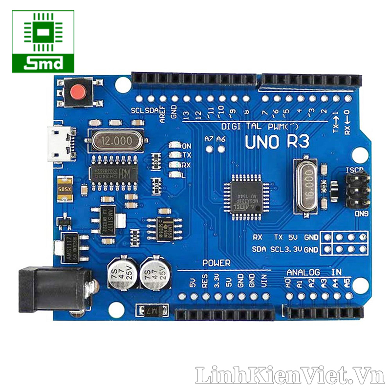 Arduino Uno R3 Chíp Dán Cổng Micro Usb Ch340 Linh Kiện điện Tử Smd 5945