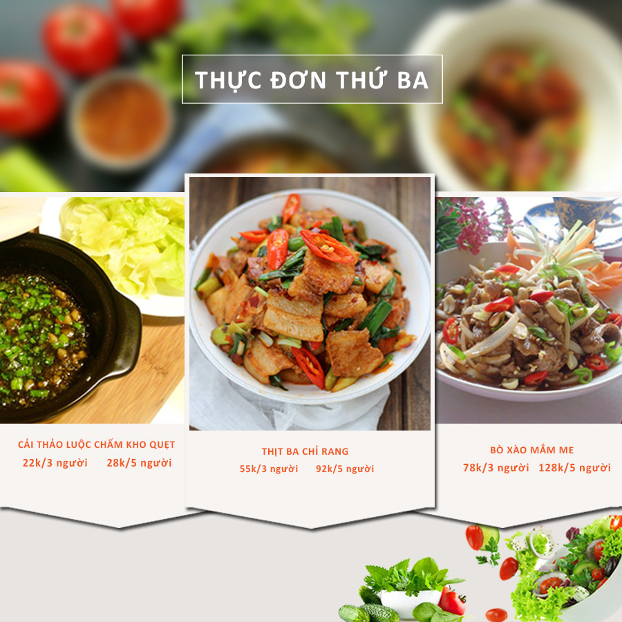 Thực đơn thứ 3 ngày 22/11/2016 với mục tiêu mới