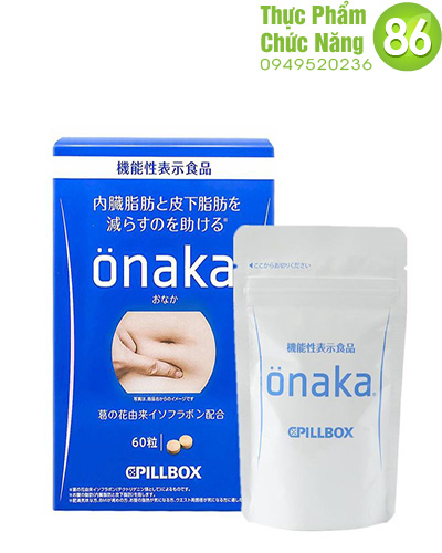 Viên uống giảm mỡ bụng Onaka Pillbox 60 viên