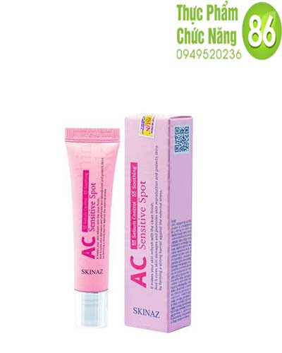 Serum phục hồi vùng da mụn, da thâm, da nhờn, da nhạy cảm cao cấp AC Sensitive Spot Skinaz Hàn Quốc - 15ml