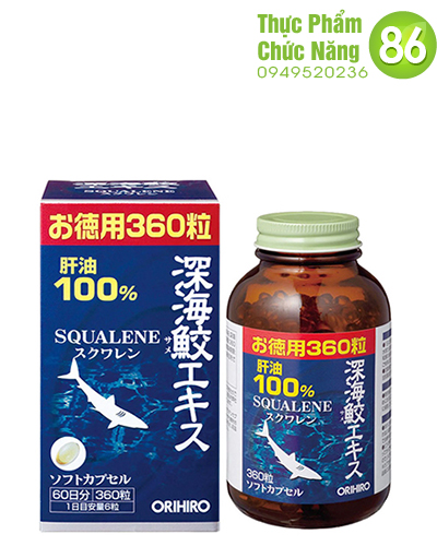 Sụn Vi Cá Mập Orihiro Squalene 360 viên