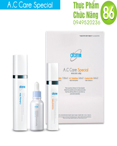 Bộ 3 sản phẩm chăm sóc da đặc biệt cho da mụn AC Care Special Atomy Hàn Quốc