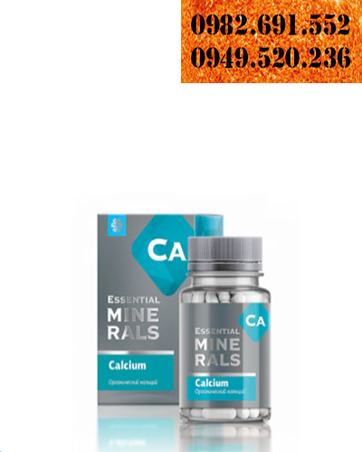 Viên uống bổ sung canxi Essential Minerals Calcium - Siberian Wellness - 60 viên