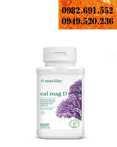Nutrilit Cal Mag D - Canxi Magie Amway Mẫu Mới 180V -Viên Uống Hỗ Trợ Bổ Sung Canxi, Magie