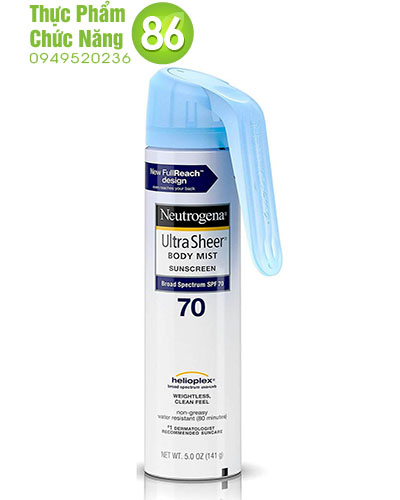 Xịt Chống Nắng Neutrogena Ultra Sheer Body Mist SPF70 (141g)