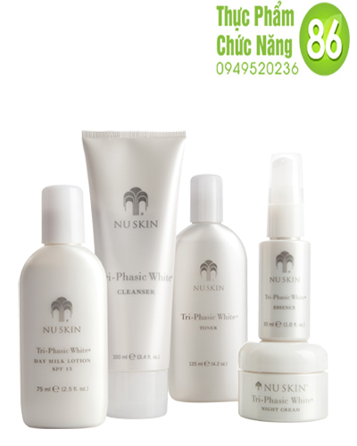 NuSkin Tri-Phasic White System - Trắng da, trị nám tàn nhang hiệu quả