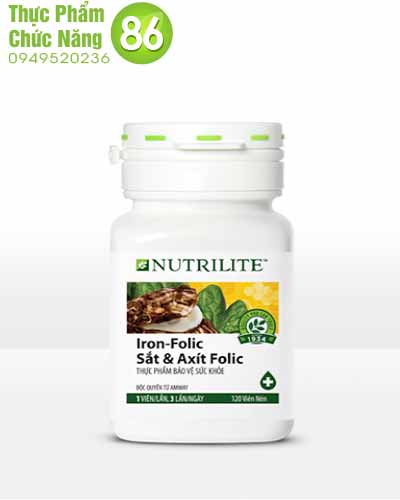 Thực phẩm bổ sung Nutrilite Sắt và Axit Folic Amway - Mẫu mới