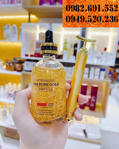 Serum Tinh Chất Vàng 24K & Thanh Lăn Nâng Cơ Thera Lady