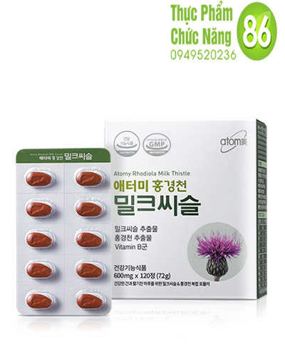 Thực phẩm chức năng thải độc gan Atomy Rhodiola Milk thistle Hàn Quốc