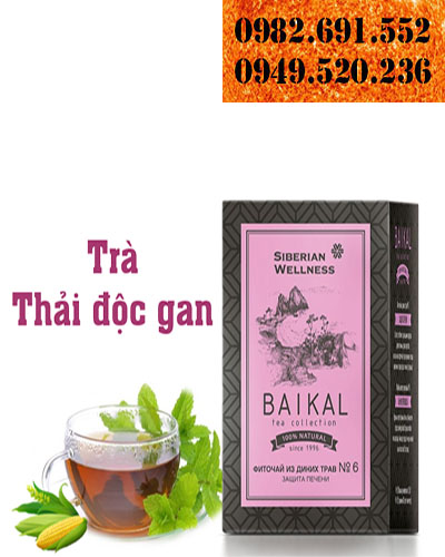 Trà Thải Độc Gan Siberian Baikal Tea Collection Herbal Tea No6 (Hộp 30 túi lọc)