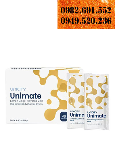 Trà UNIMATE vị chanh gừng Unicity 30 gói