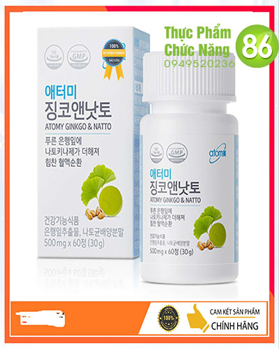 VIÊN UỐNG BỔ NÃO ATOMY GINKGO NATTO HÀN QUỐC