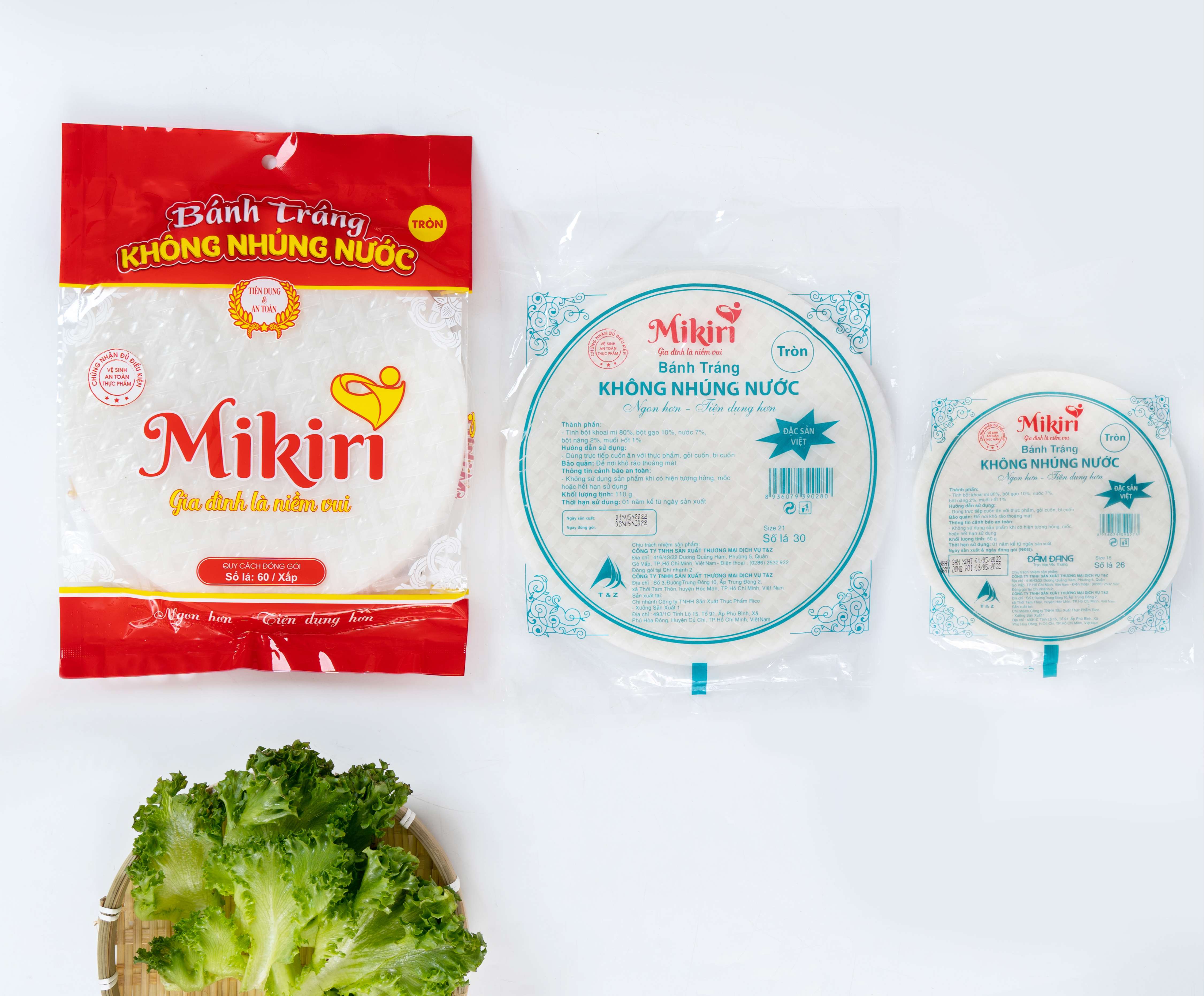Bánh tráng tròn Mikiri - Sản phẩm tiện lợi cho quán ăn Mikiri9775