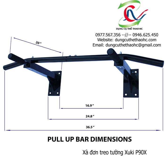 xà đơn đa năng Wall Pull Up Bar P90X