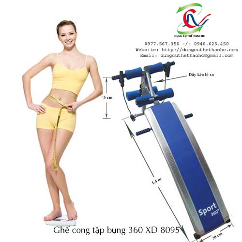 Ghế cong tập bụng Sport 360 XD 8095