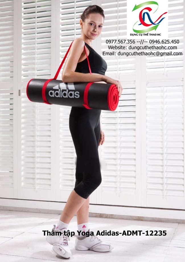 Thảm tập yoga Adidas ADMT-12235 có dây đeo tiện lợi