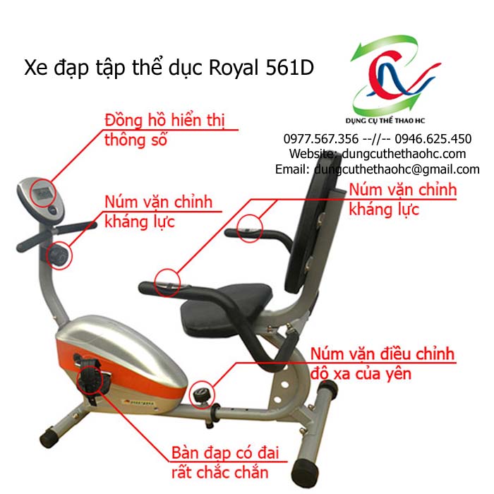 Xe đạp tập thể dục Royal 561D giá rẻ