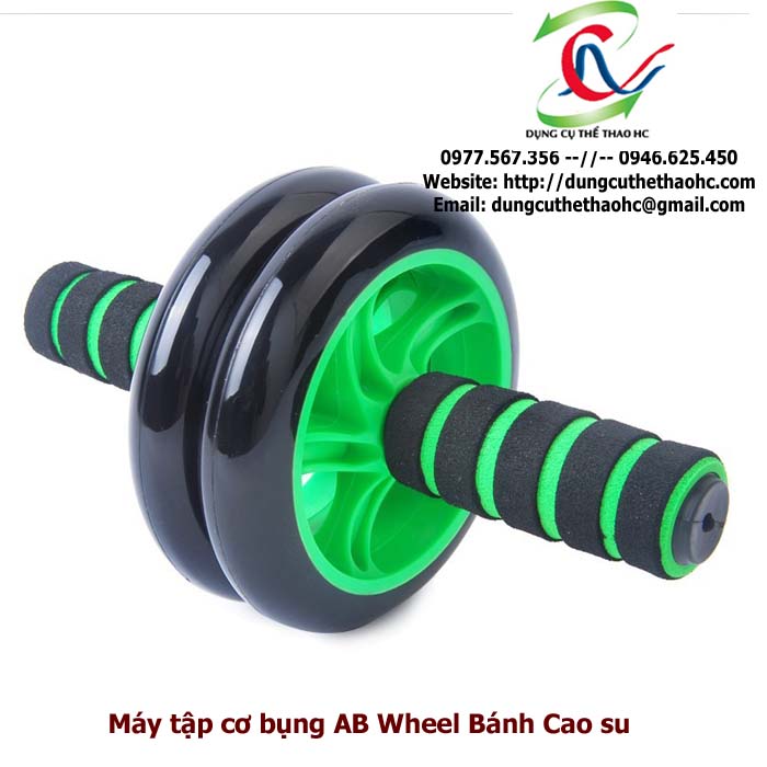 Máy tập bụng AB Wheel bánh Cao Su