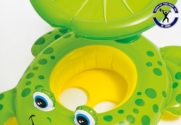 Bên trong phao xỏ chân ếch xanh Intex 56584