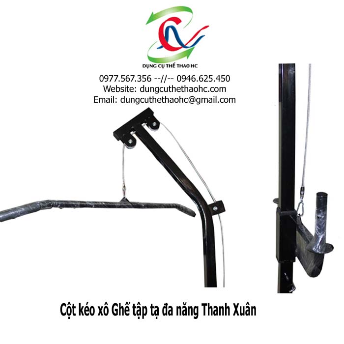Chi tiết cụm kéo xô của giàn tạ đa năng thanh xuân