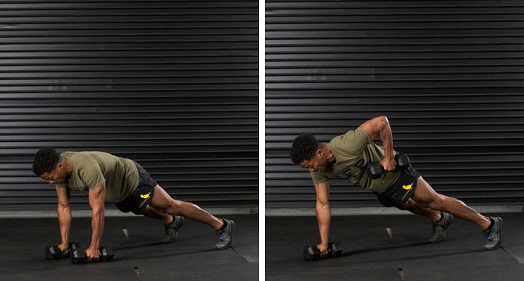 Bài tập Row from plank