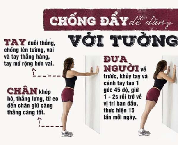 Bài tập chống đẩy tường cho nữ