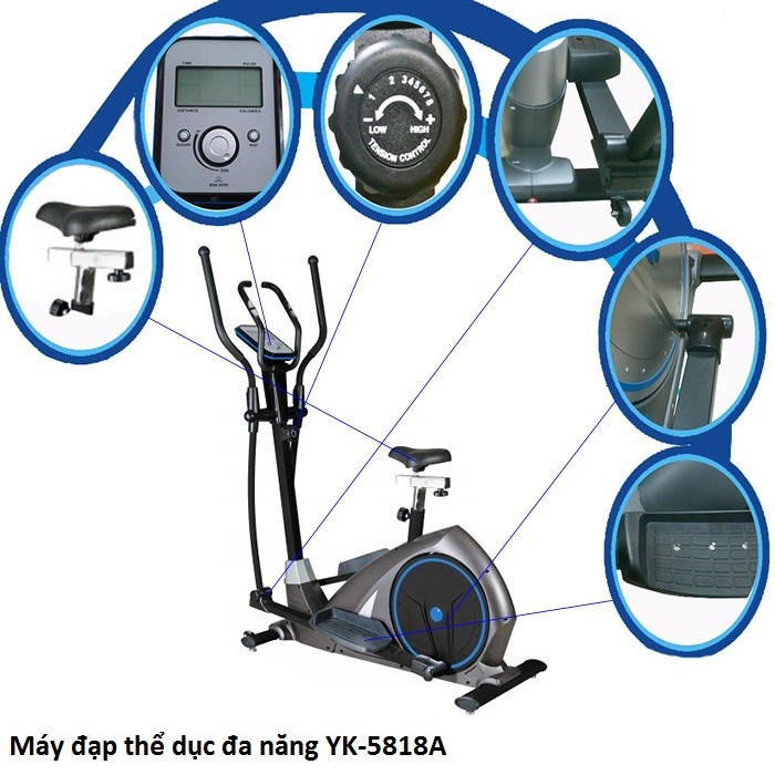 mô tả xe đạp tập thể dục YK-CT5818A