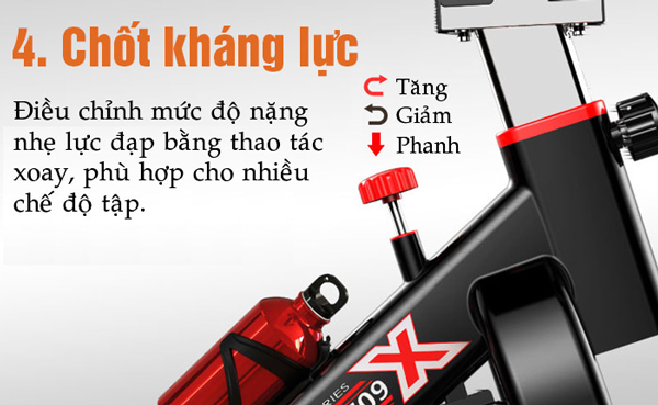 chốt kháng lực máy tập đạp xe GH-709