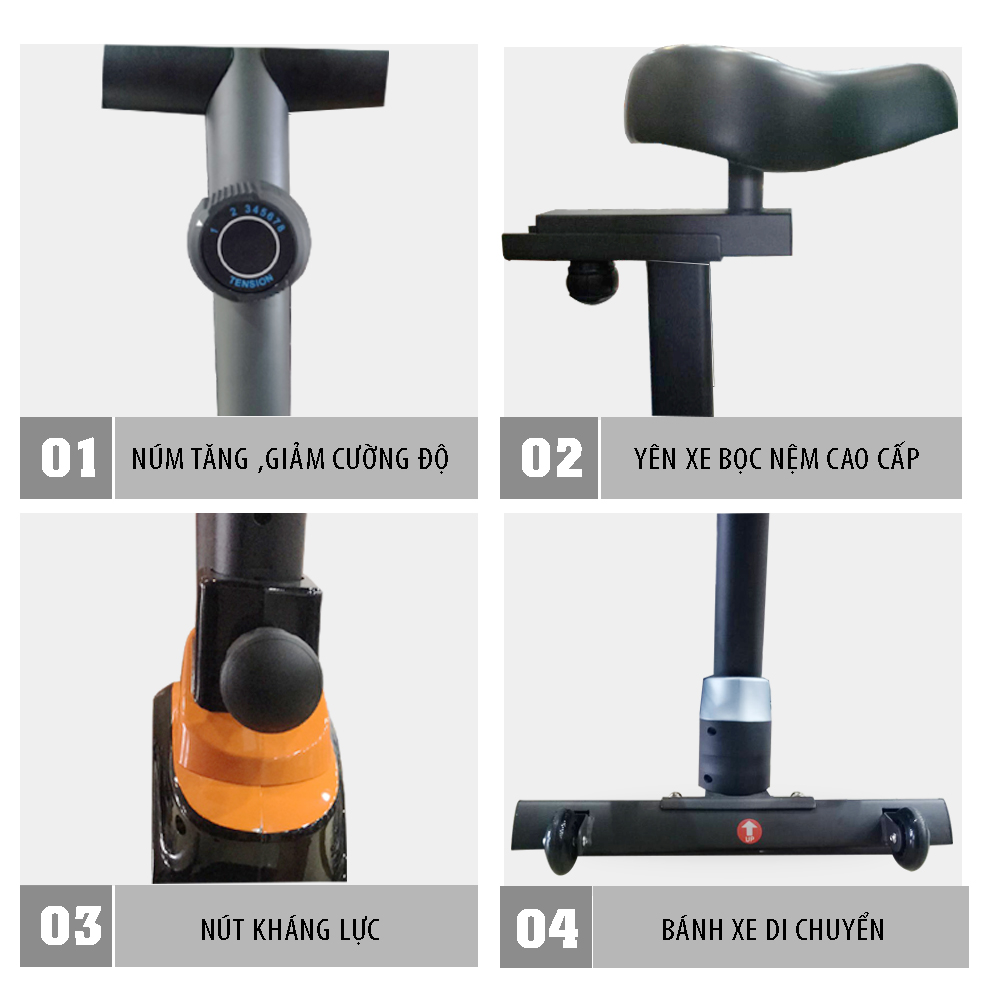 Nút kháng lực với 8 cấp độ của xe đạp royal 591C