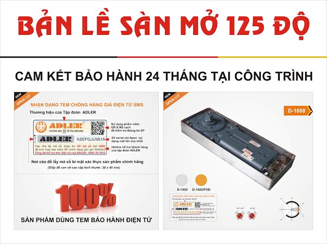 Bản lề sàn thẩm thấu Titan D1600