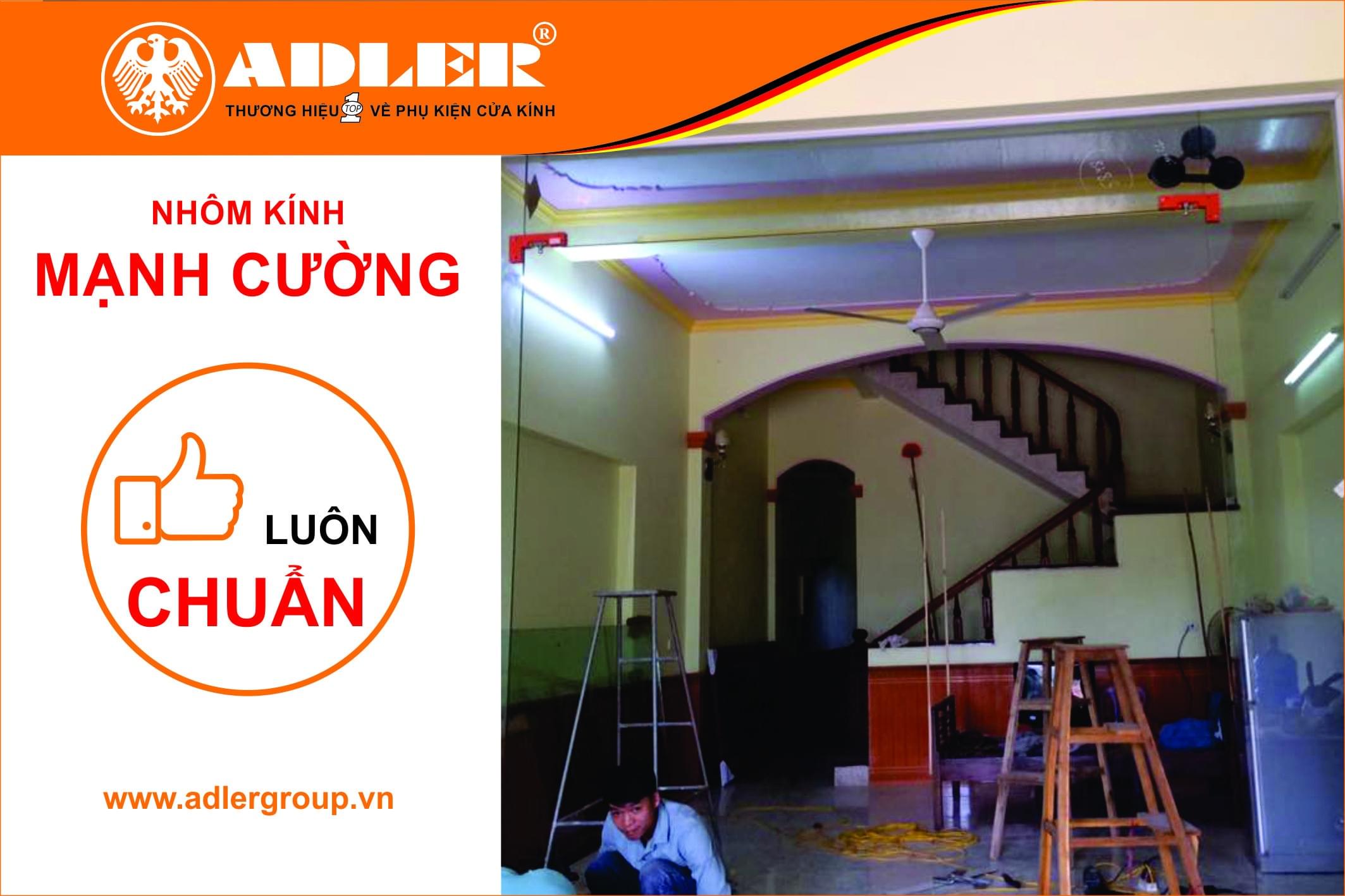 Bản lề sàn Adler luôn đồng hành cùng Nhôm kính Mạnh Cường trong các công trình cửa kính