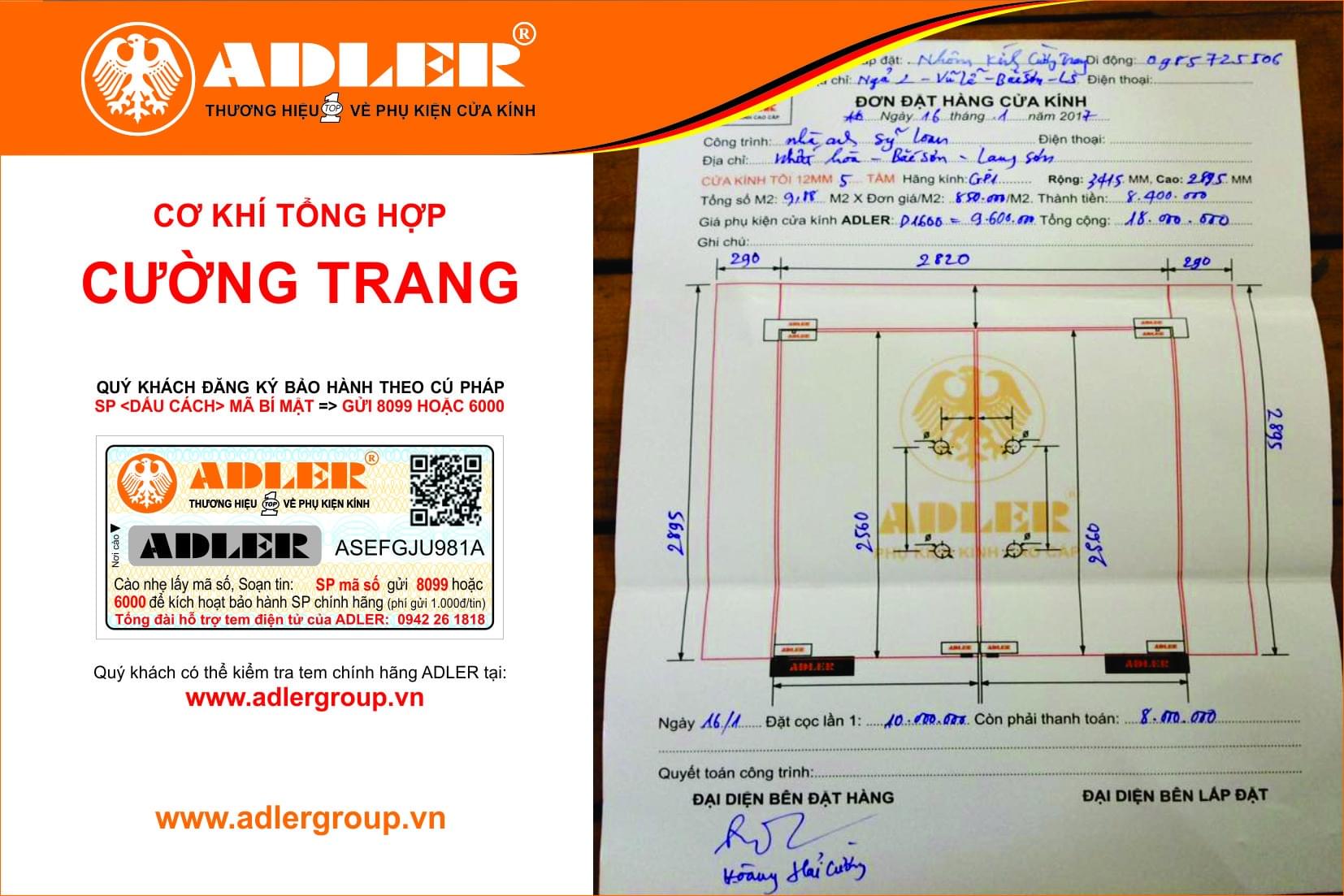 Cơ khí Cường Trang luôn đem bản lề sàn Adler đến với mọi công trình