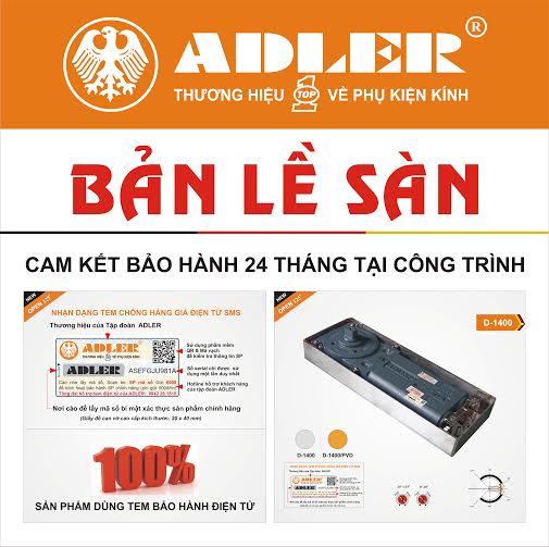 Bản lề sàn thẩm thấu Titan D-1400