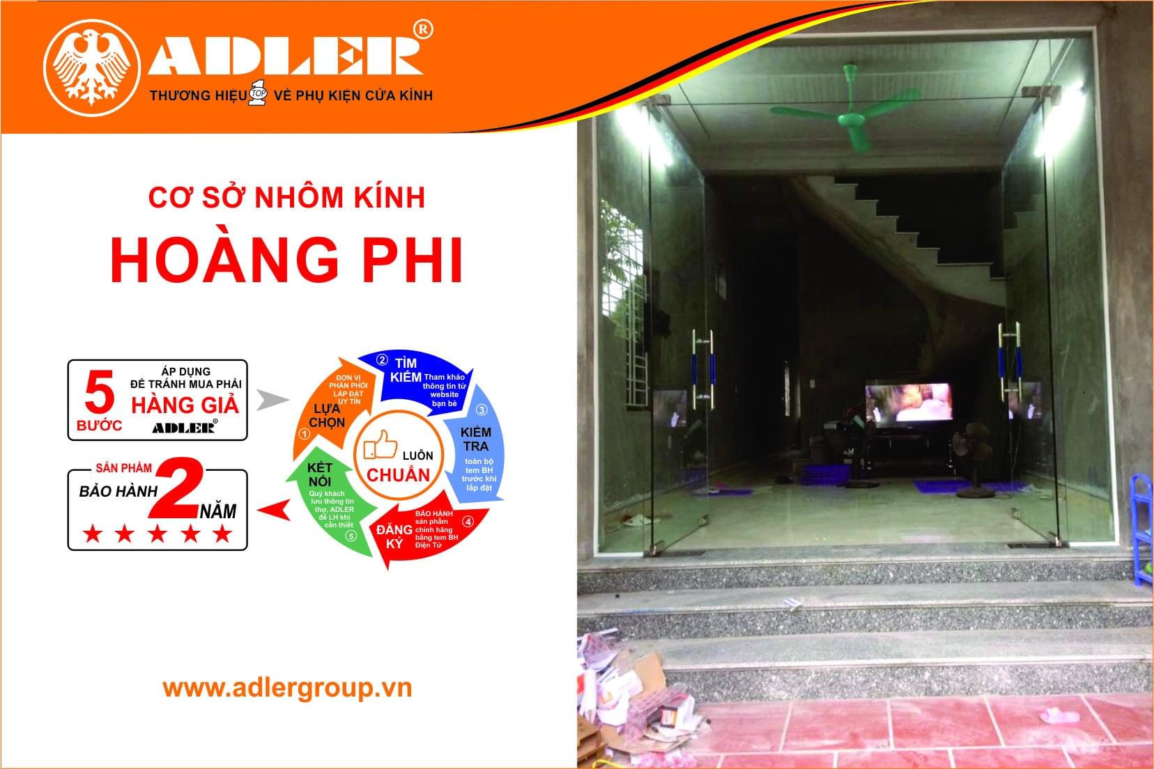 Bộ cửa kính khang trang và sang trọng hơn khi lắp đặt với sản phẩm của ADLER