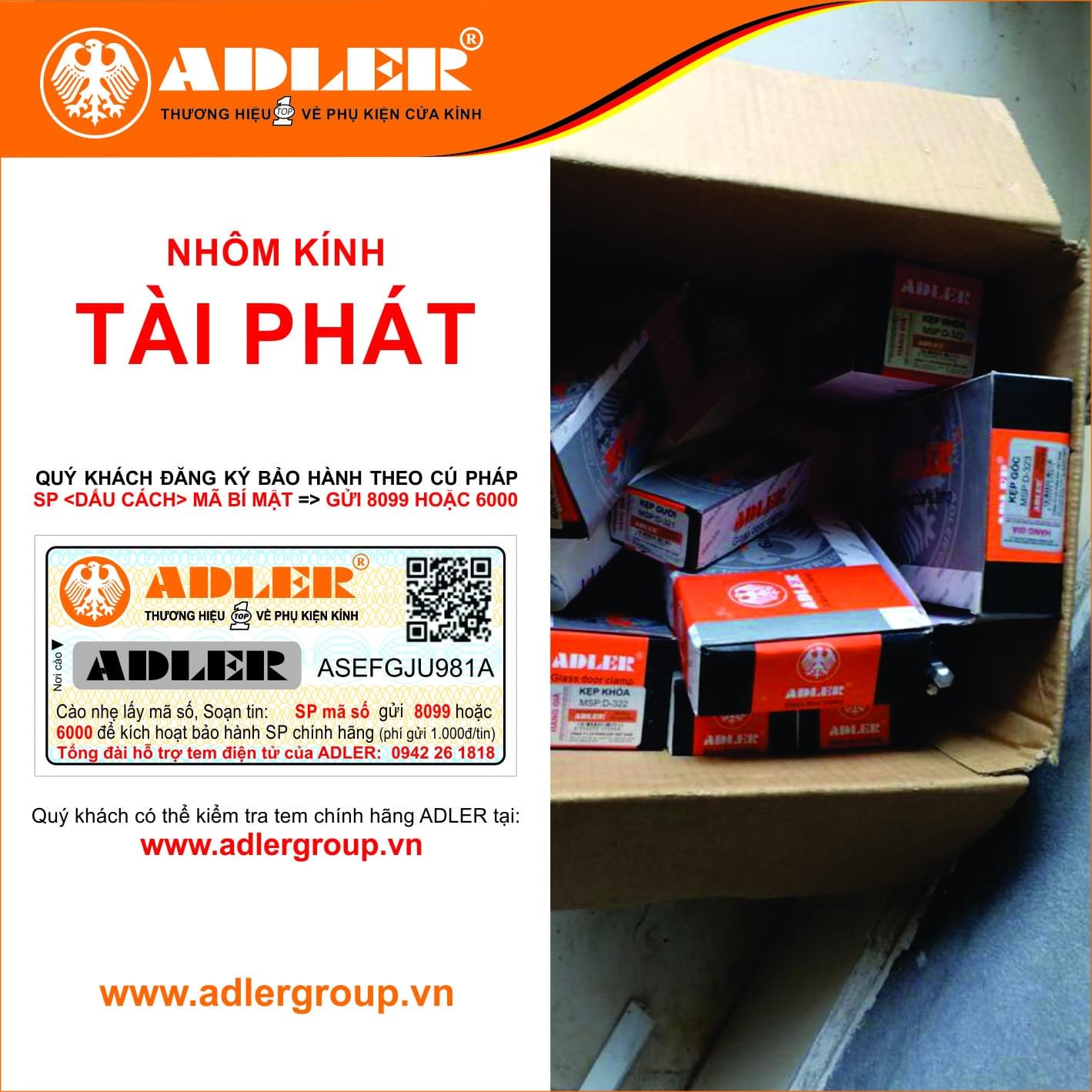 Nhôm kính Tài Phát luôn lắp đặt đồng bộ sản phẩm Adler trong các công trình