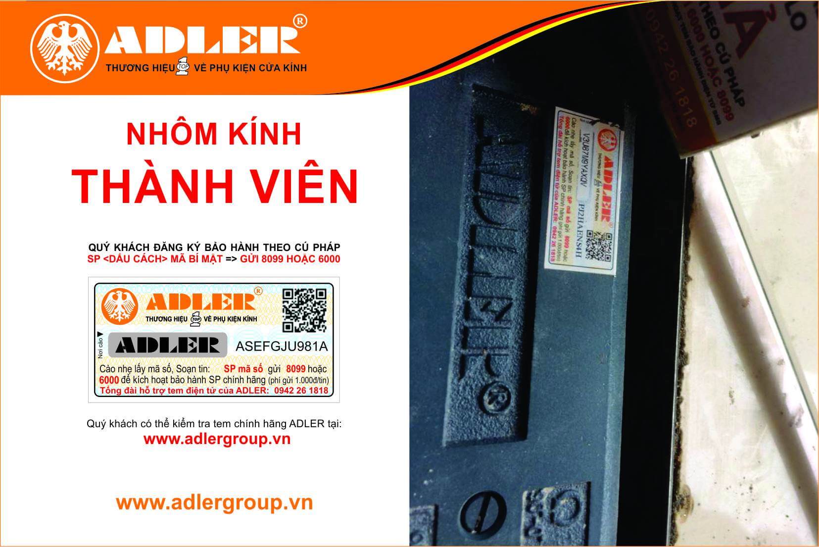 Nhôm kính Thành Viên – vững bước phát triển cùng bản lề sàn Adler