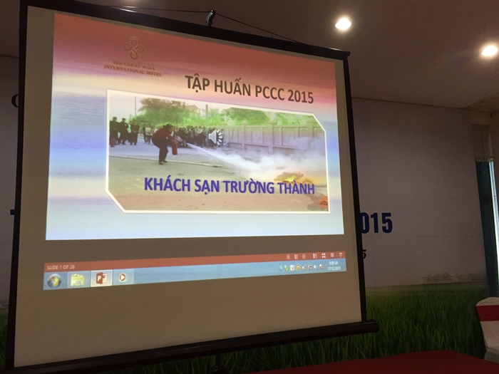 Tập huấn PCCC tại khách sạn Trường Thành 17/12/2015