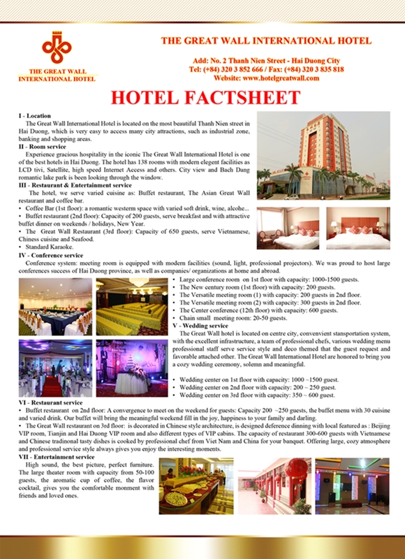 Hotel Factsheet