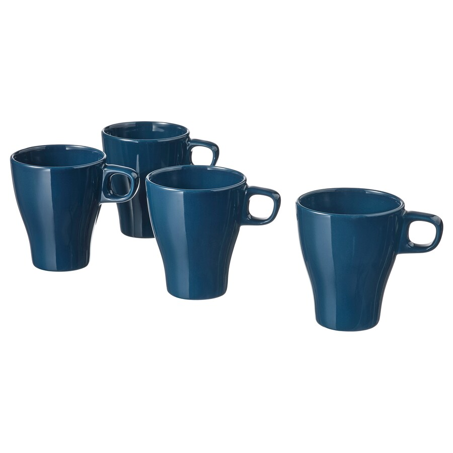 BỘ CỐC SỨ FÄRGRIK IKEA - XANH LAM 25cl