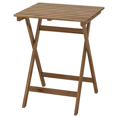 NỘI THẤT THÔNG MINH BÀN GẤP NGOÀI TRỜI ASKHOLMEN IKEA - NÂU NHẠT 60x62 cm