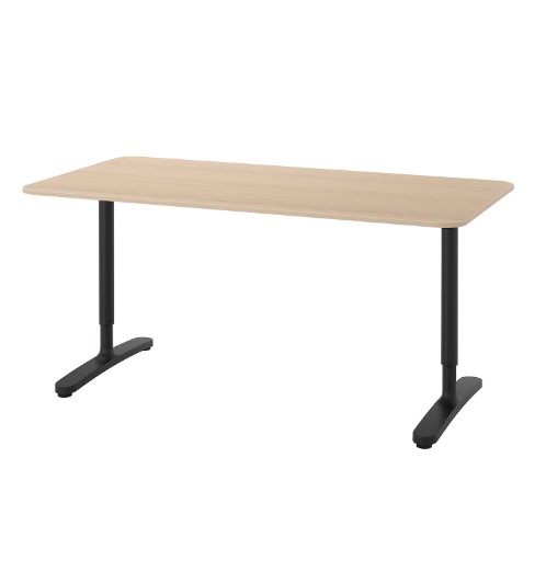 BÀN BEKANT IKEA - SỒI /ĐEN 160x80 cm