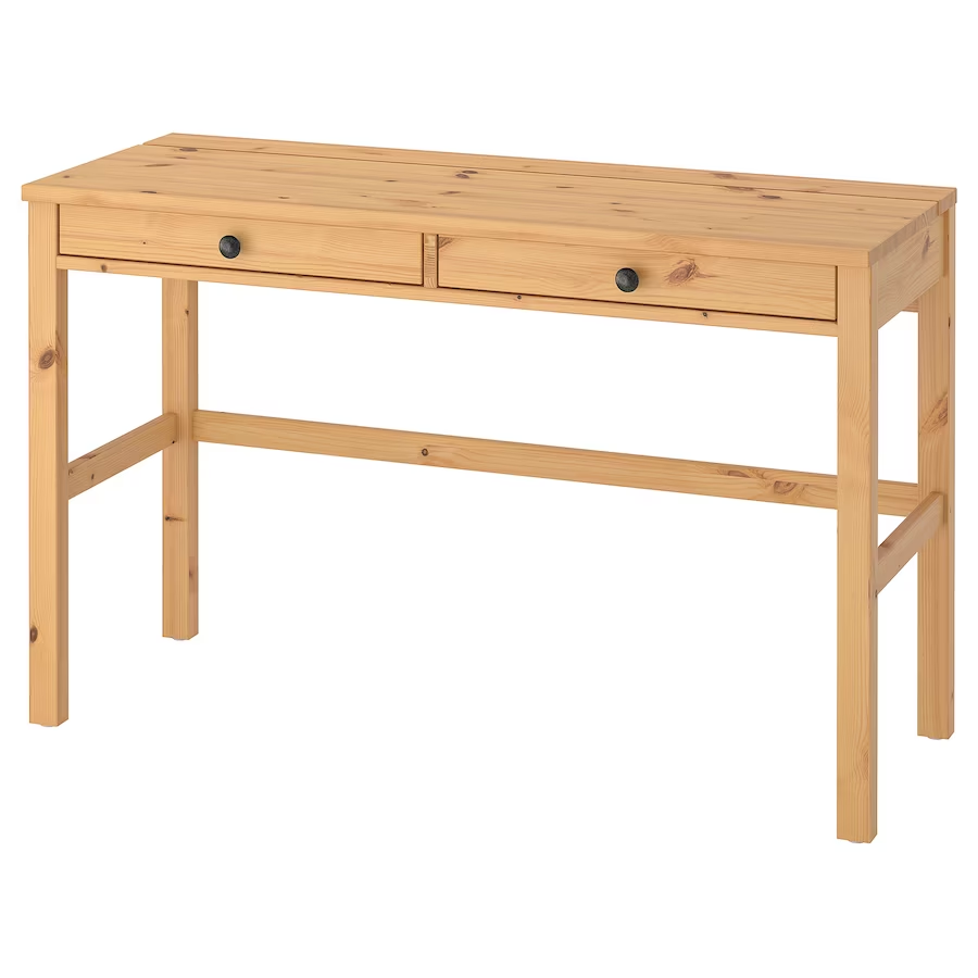 BÀN 2 NGĂN KÉO HEMNES IKEA - GỖ 120x47 cm