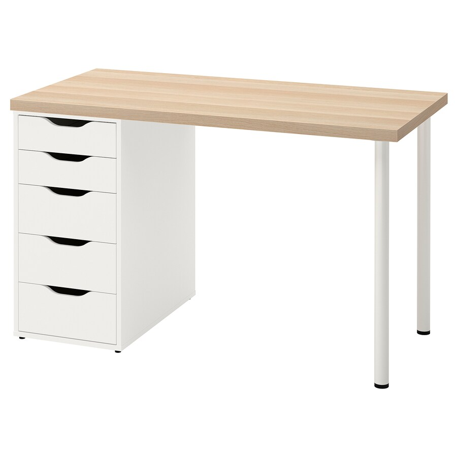 BÀN LÀM VIỆC LAGKAPTEN / ALEX IKEA - MẶT SỒI/TRẮNG 120x60 cm