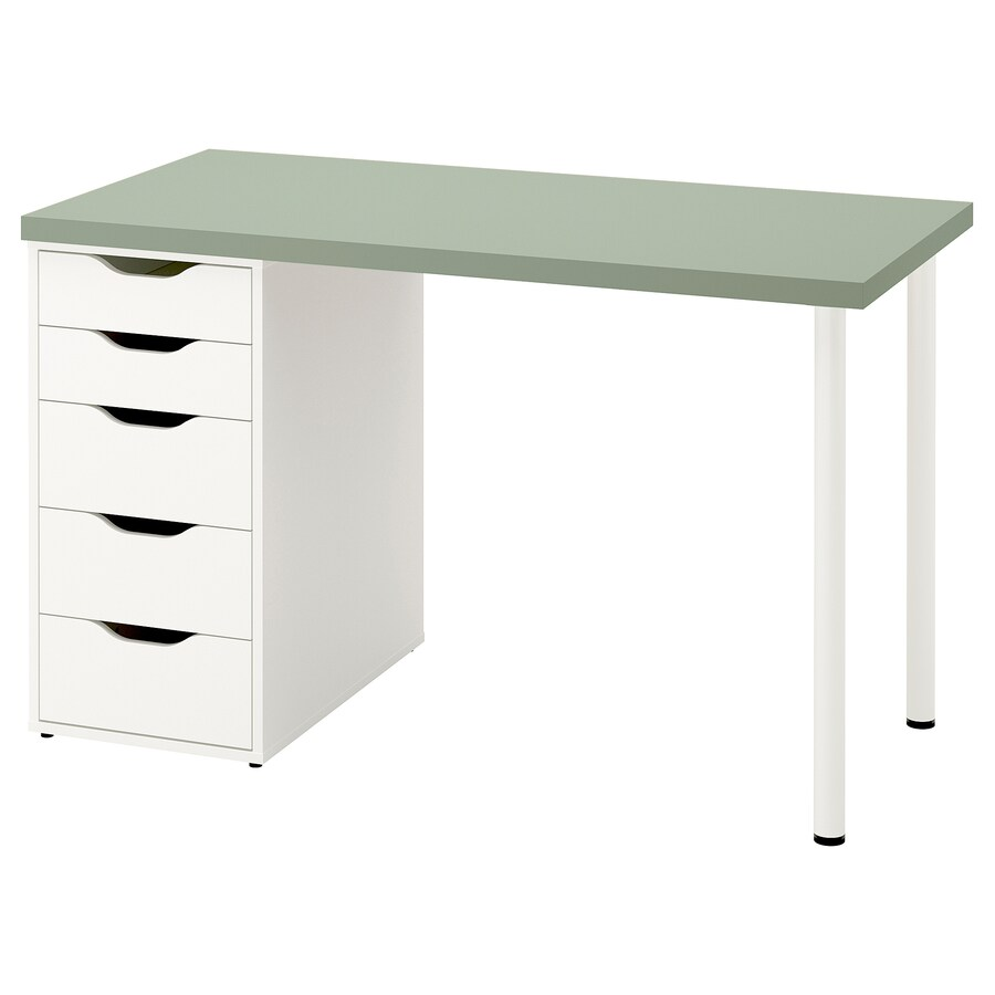 BÀN LÀM VIỆC LAGKAPTEN / ALEX IKEA - XANH NHẠT/TRẮNG 120x60 cm