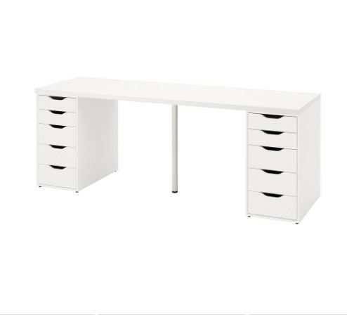 BÀN LÀM VIỆC LAGKAPTEN / ALEX IKEA - TRẮNG 200x60 cm