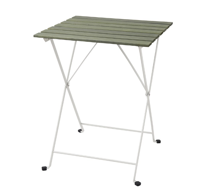 NỘI THẤT THÔNG MINH BÀN GẤP NGOÀI TRỜI TÄRNÖ IKEA - TRẮNG XANH 55x54cm