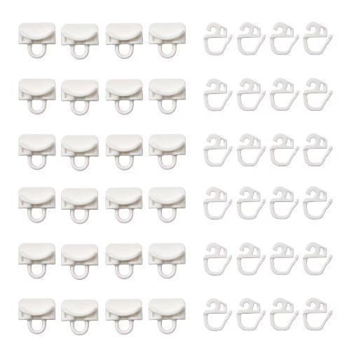 BỘ MÓC TREO RÈM VIDGA IKEA - TRẮNG