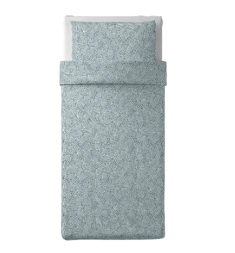BỘ VỎ CHĂN GỐI TRÄDKRASSULA IKEA - XANH 150x200 / 50x80 cm